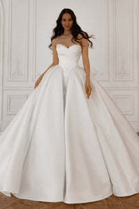 Basque Waist Wedding Gown Oceania view 15