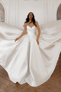 Basque Waist Wedding Gown Oceania view 5