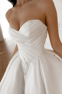 Basque Waist Wedding Gown Oceania view 3