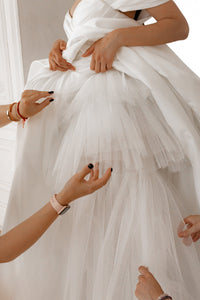 Basque Waist Wedding Gown Oceania view 26