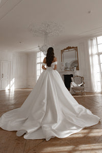 Basque Waist Wedding Gown Oceania view 7