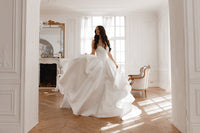 Basque Waist Wedding Gown Oceania view 8