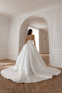 Basque Waist Wedding Gown Oceania view 13