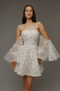 2 in 1 Wedding Dress Moonlit Siren with Detachable Skirt Romanica view 7
