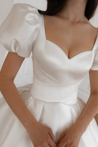 Mikado Wedding Gown Aurora with Long Train view 5