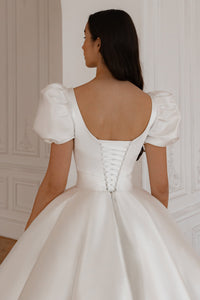 Mikado Wedding Gown Aurora with Long Train view 7