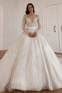 2 in 1 Wedding Dress Sabrina With Detachable Skirt Meryem view 1