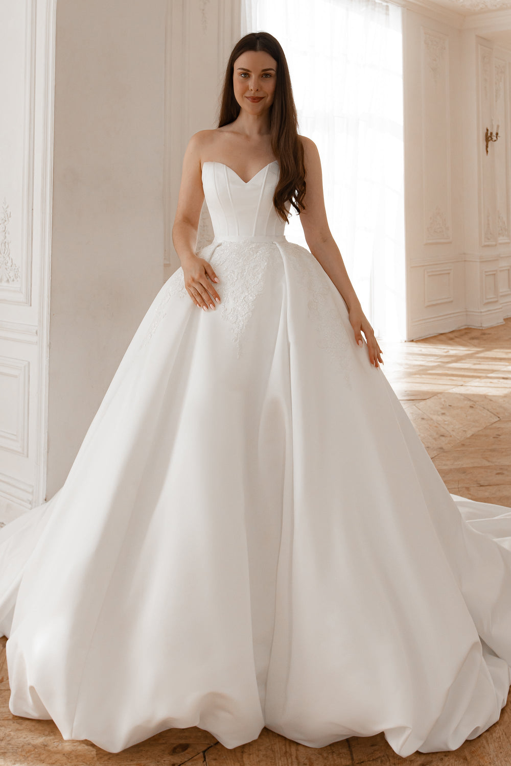 2 in 1  Wedding Dress Steltella with The Detachable Skirt - VOLAKK