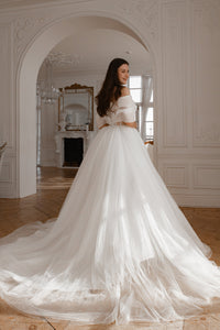 2 in 1 Wedding Dress Inali with Detachable Romanica Skirt view 2
