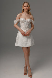 2 in 1 Wedding Dress Mitsis With Detachable Airis Skirt view 2