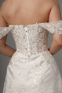 2 in 1 Wedding Dress Mitsis With Detachable Protea Skirt view 12