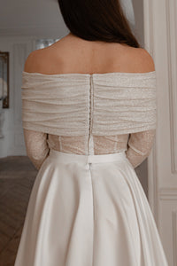 Platinum Glitter Bolero Grace with Long Sleeves view 6
