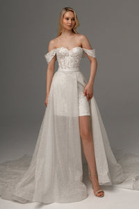 2 in 1 Wedding Dress Mitsis With Detachable Calista Skirt view 1