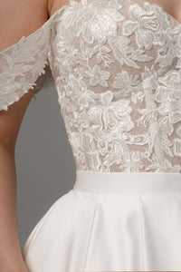 2 in 1 Wedding Dress Mitsis With Detachable Protea Skirt view 4