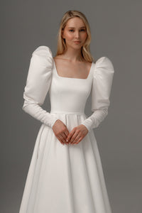 Wedding Dress Donoma with Long Sleeves view 3