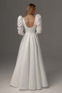 Wedding Dress Donoma with Long Sleeves view 2