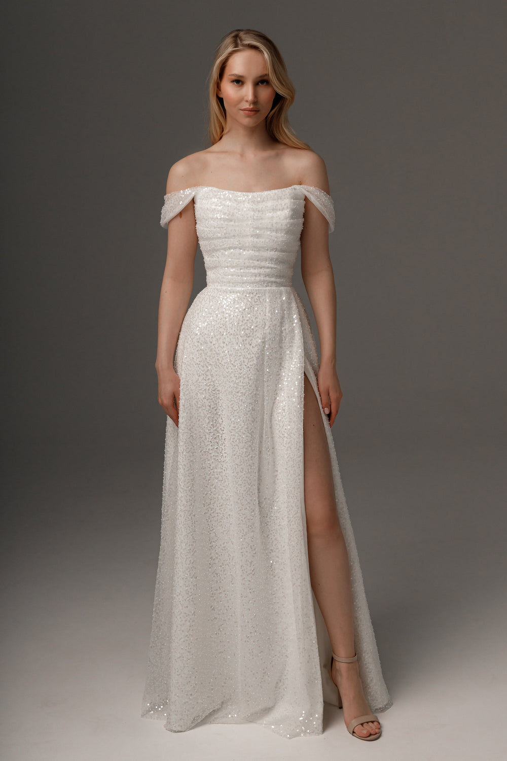 2 in 1 Wedding Dress Elu With Detachable Protea Skirt details - VOLAKK