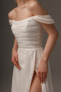 Wedding Dress Elu with Detachable Straps view 11