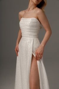 Wedding Dress Elu with Detachable Straps view 12