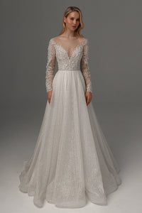 2 in 1 Wedding Dress Sabrina With Detachable Skirt Meryem view 2