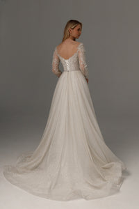 Wedding Dress Sabrina with Long Sleeves view 2