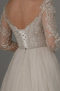 2 in 1 Wedding Dress Sabrina With Detachable Skirt Meryem view 16