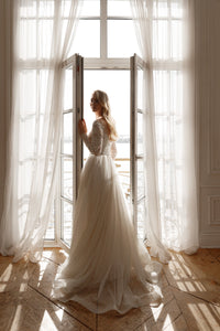 Wedding Dress Sabrina with Long Sleeves view 7