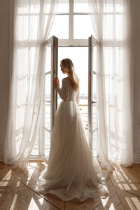 2 in 1 Wedding Dress Sabrina With Detachable Skirt Meryem view 19