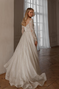 Wedding Dress Sabrina with Long Sleeves view 9