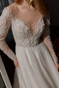 Wedding Dress Sabrina with Long Sleeves view 10