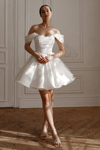Short Wedding Dress Fiorelia with Detachable Straps view 9