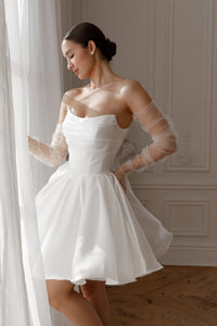 Short Wedding Dress Fiorelia with Detachable Straps view 8
