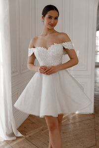 Short Lace Wedding Dress Aditi view 1