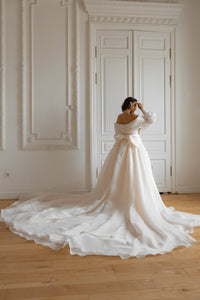 Coral Extra Convertible Wedding Dress Audrey (Basic dress + bolero + bow + detachable train) view 29