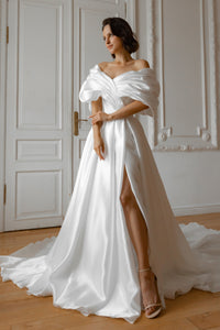 Wedding Dress Acerola with Leg Slit view 10