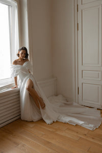 Wedding Dress Acerola with Leg Slit view 11