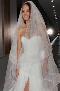 Two-Tier Sparkle Veil Over Ice view 16