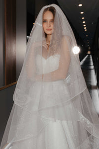 Two-Tier Sparkle Veil Over Ice view 17