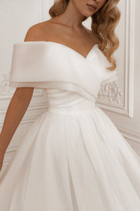 Organza Midi Wedding Dress Hellebore view 12