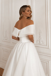 Organza Midi Wedding Dress Hellebore view 11