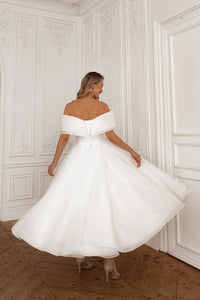 Organza Midi Wedding Dress Hellebore view 13