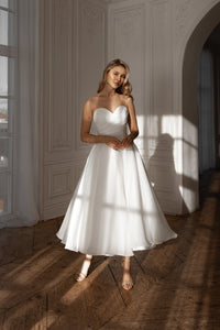 Organza Midi Wedding Dress Lamia view 9