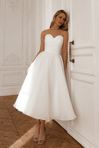 Organza Midi Wedding Dress Lamia view 4