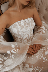 2 in 1 Short Wedding Dress Twilight Muse with Detachable Audrey Skirt view 19