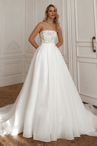 2 in 1 Short Wedding Dress Twilight Muse with Detachable Audrey Skirt view 1
