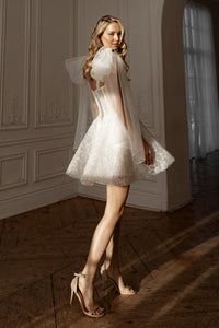 Short Wedding Dress Shiori with Detachable Straps view 8
