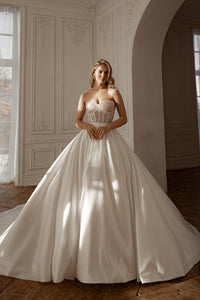 2 in 1 Short Wedding Dress Shiori with Detachable Protea Skirt view 5