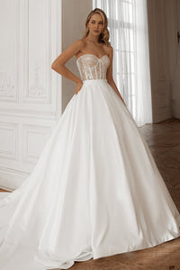 2 in 1 Short Wedding Dress Shiori with Detachable Protea Skirt view 1