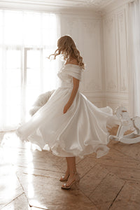 Organza Tea Length Wedding Dress Beatrice view 13