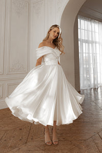 Organza Tea Length Wedding Dress Beatrice view 14